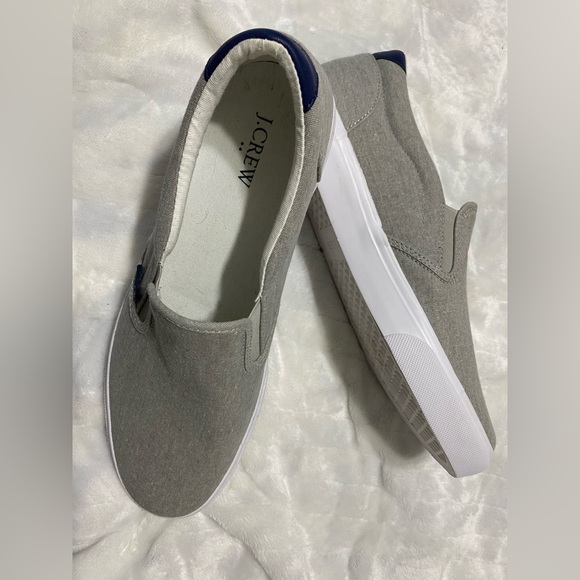 J.CREW Men’s Explorer Canvas Grey Slip On Shoe Size 11 - Picture 8 of 9